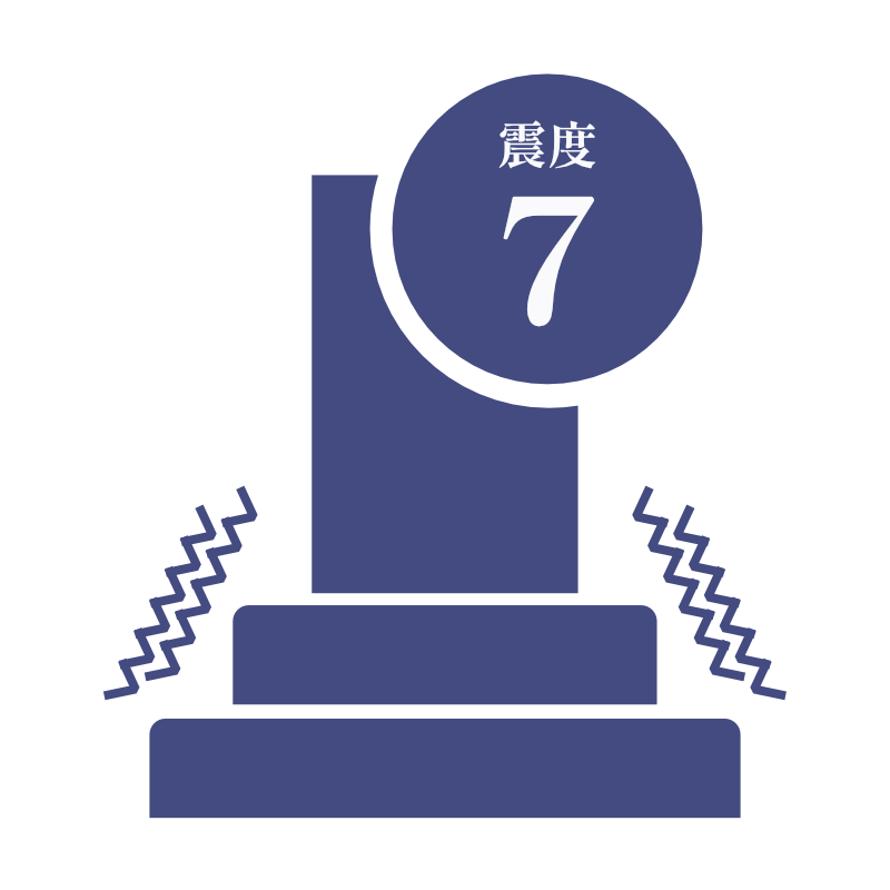 地震には震度７に対応