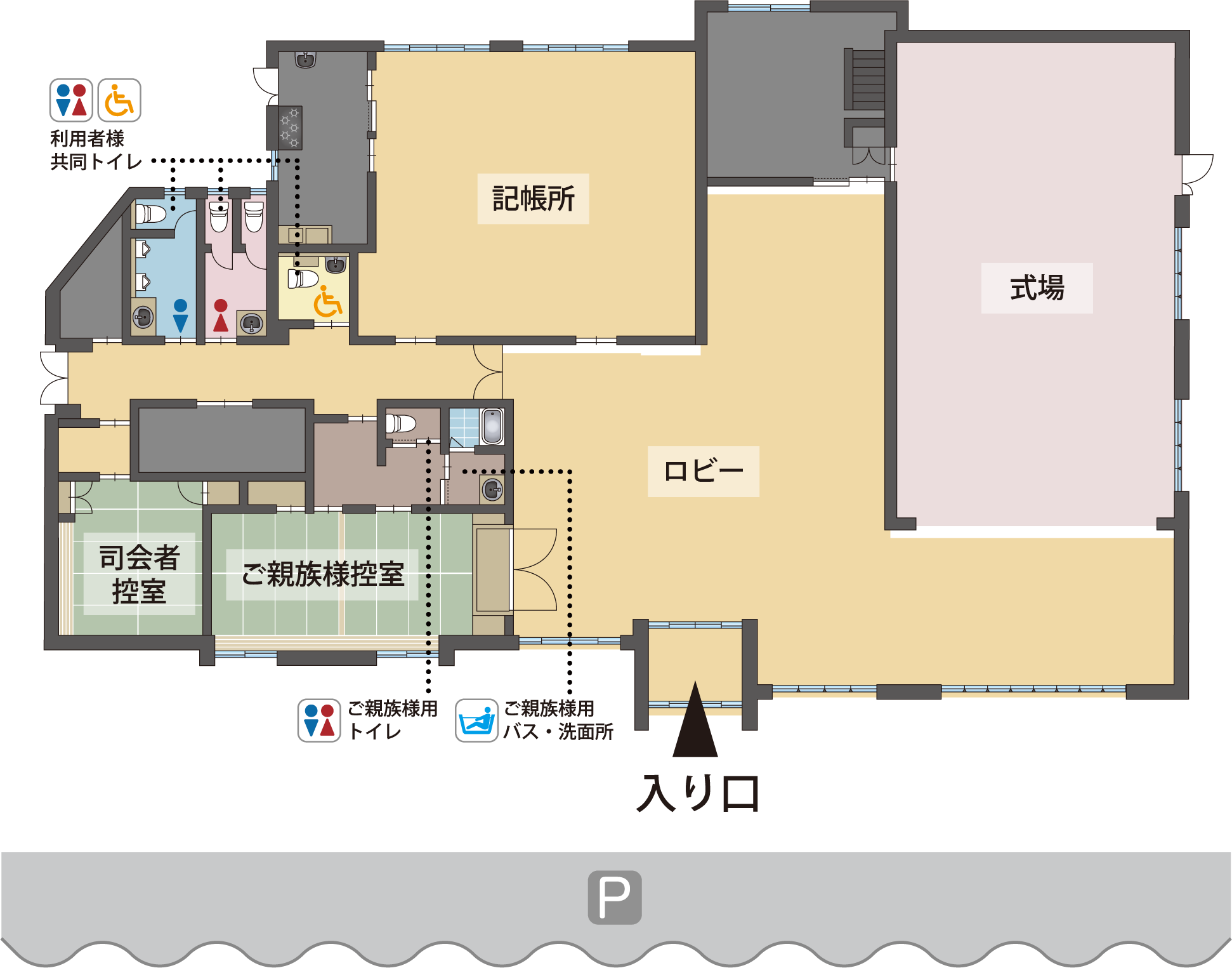 ハート・ホール都留館内マップ